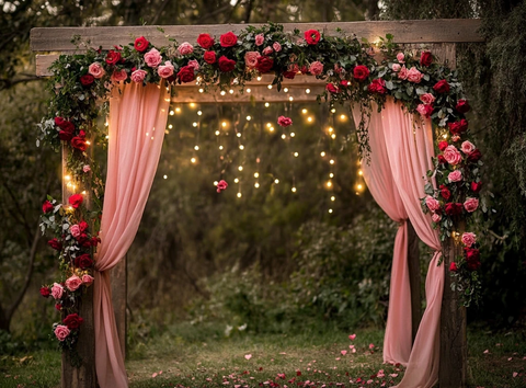 森林中的玫瑰拱门