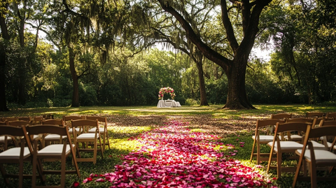 婚礼在自然中举行