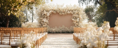 户外婚礼背景电视墙