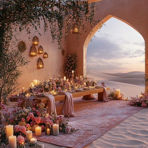 沙漠中的现代派对