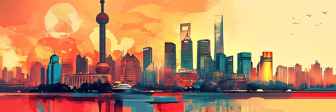 现代化都市天际线景观