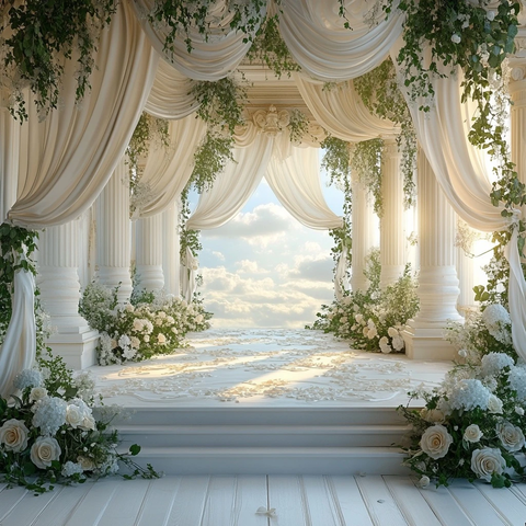 白色皇家托加派对背景