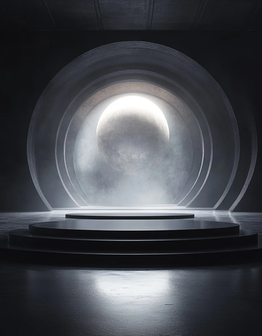 黑暗舞台与发光球体