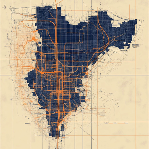 城市地图线路图展示