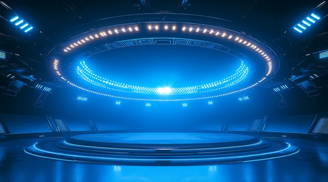 圆形舞台激光光束