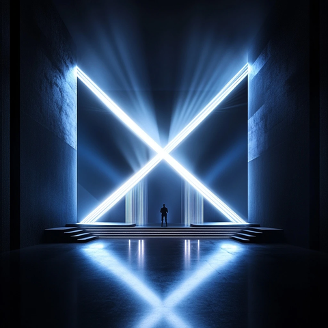 未来主义X形舞台设计