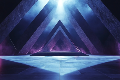 星夜舞台与石墙