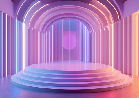 圆形舞台科技风格C4D渲染