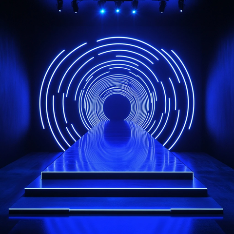 科幻舞台设计镜像背景