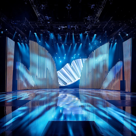 舞台LED屏幕与键盘元素设计