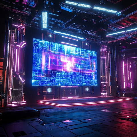 舞台赛博朋克风格大屏幕