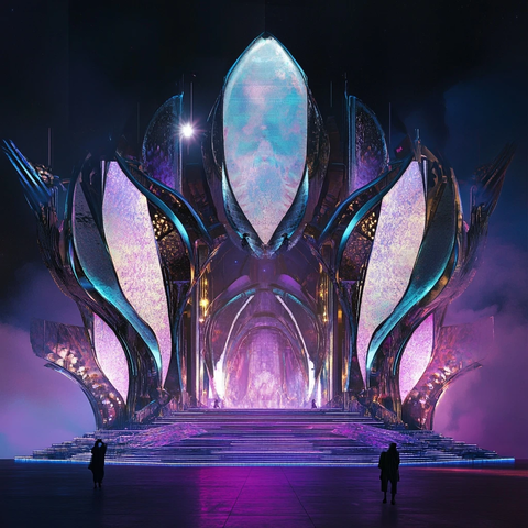 未来寺庙舞台设计