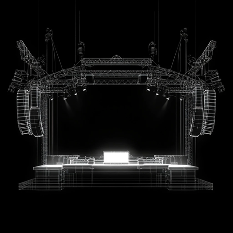 白色主舞台DJ音乐节