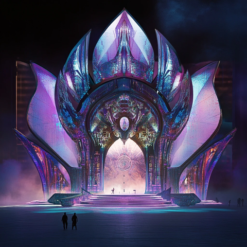 未来寺庙舞台设计