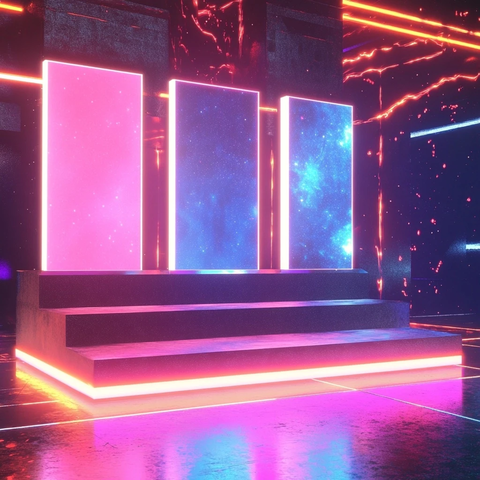 太空派对海报模板