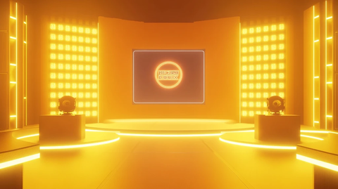 黄色极简未来风问答演播室