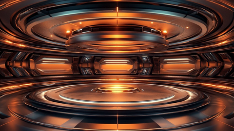 圆形舞台未来科技渲染