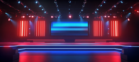 红蓝主题游戏秀舞台