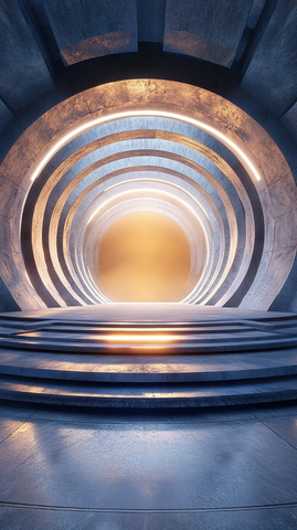 未来科幻圆形舞台