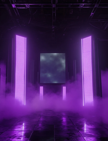 烟雾紫色灯光舞台设计