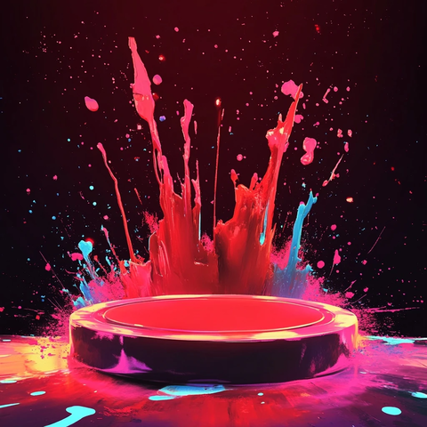 暗红背景中的讲台