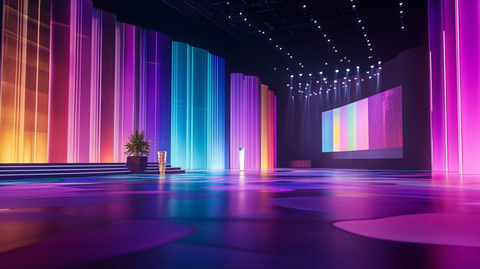 彩色玻璃设计舞台与会议厅