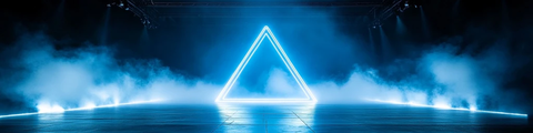 蓝色三角光束舞台