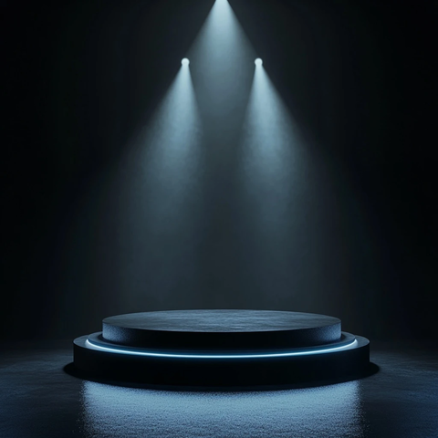 黑暗主题讲台灯光