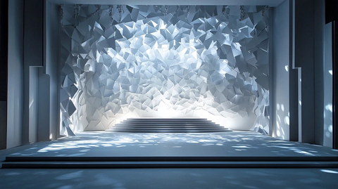 剪纸风格舞台设计