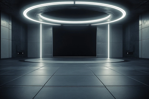 黑色背景科幻LED显示屏