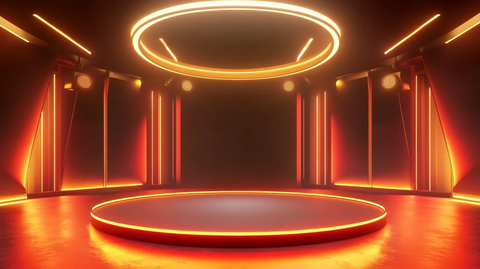 黑金红渐变舞台