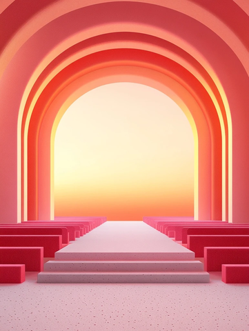 空舞台与红色座椅