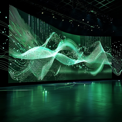 空舞台与数据投影