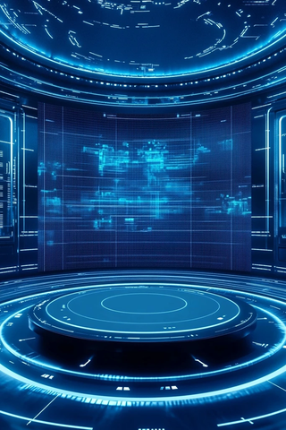 虚拟电视演播室3D渲染