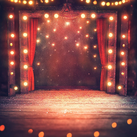 神秘舞台灯光与闪亮