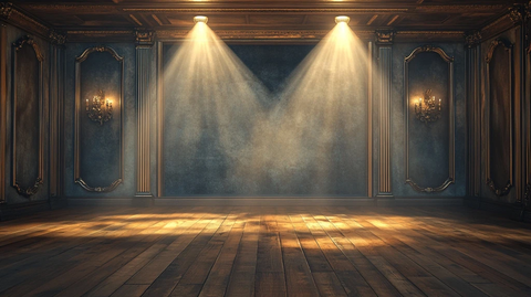 空舞台与复古墙