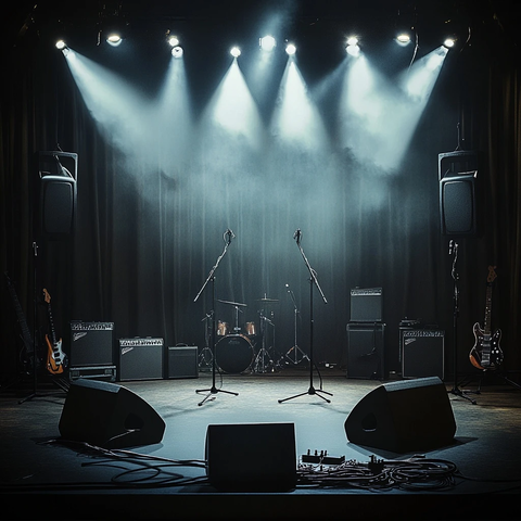 空舞台与音乐设备
