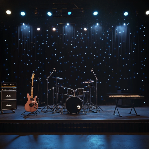 空舞台上的乐器