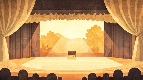 美国风格木偶剧场场景