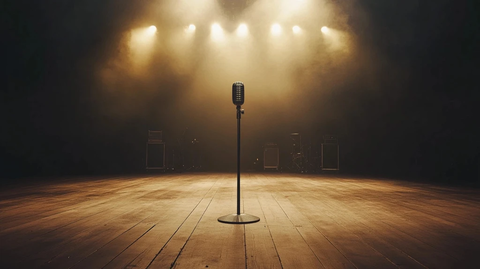 空舞台与麦克风