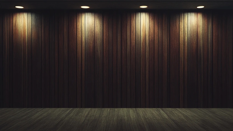 60年代音乐录音室木墙板