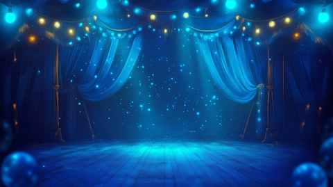 稀疏软霓虹蓝光