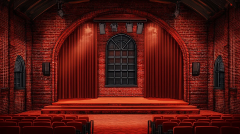 红砖新哥特式学校礼堂