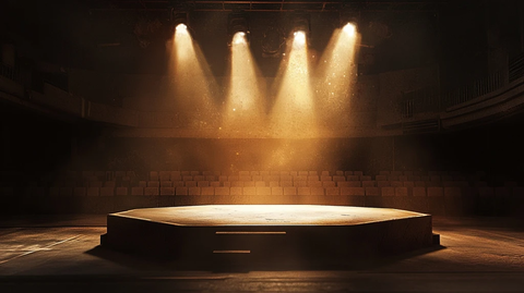 空舞台上的聚光灯