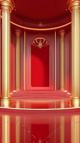 红色直播舞台背景