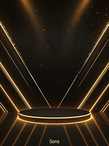 金色灯光下的颁奖场景