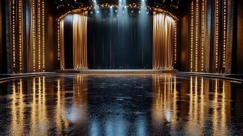 金色黑色舞台LED屏幕