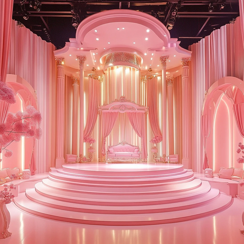 粉色舞台设计