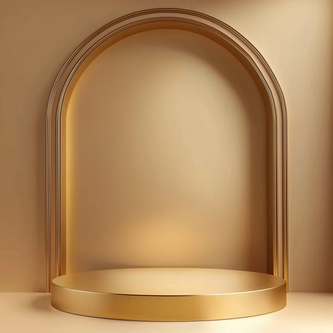 金色弧形舞台背景