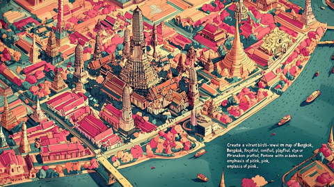 曼谷大皇宫鸟瞰图